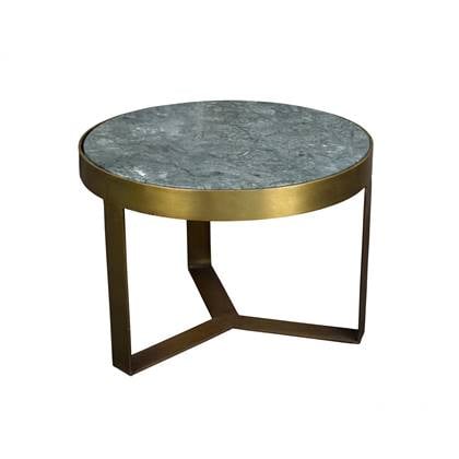 Wants&Needs Furniture Salontafel Glennis Marble Groen Goud 35 x 50 x 50