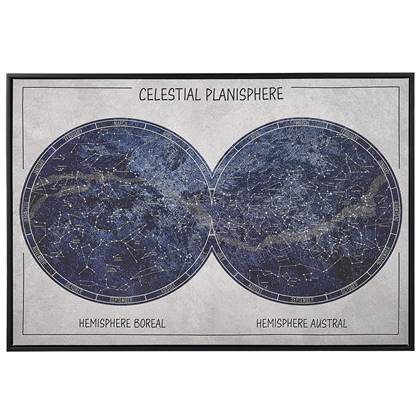 Beliani Grizzana Canvas-blauw-polyester