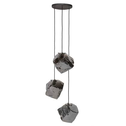 Hoyz - Hanglamp Rock Chromed - 3 Lampen - Industrieel - 50x50x150