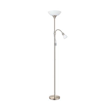 EGLO Up 2 Vloerlamp - E27|E14 - 176,5 cm - Grijs|Wit Wit, Grijs