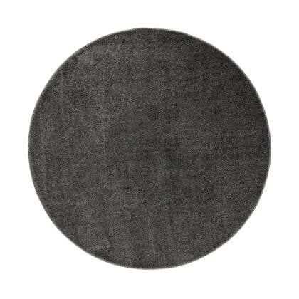 Tapeso Rond vloerkleed Fine - - 200 cm rond Grijs