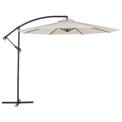 Beliani - RAVENNA - Zweefparasol - Lichtbeige - Polyester