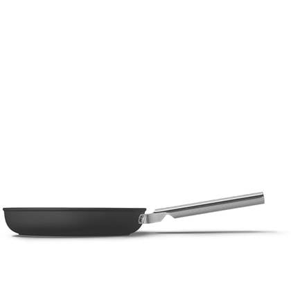 SMEG koekenpan 30cm - Anti aanbak - Vaatwasbestendig - Zwart mat