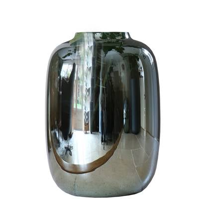 Vase The World Artic S gloss grey Ø21 x H29 cm Grijs
