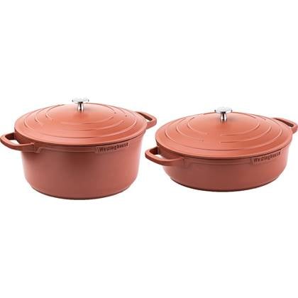 Westinghouse Pannenset - Braadpan 28cm + Hapjespan 28cm - Rood