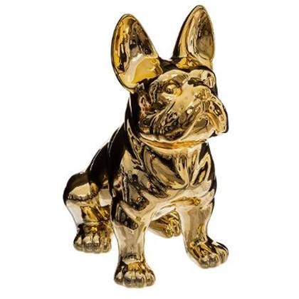 CASA DI ELTURO Beeld Bulldog - Goud - H22 cm