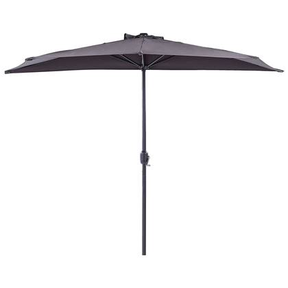 Beliani - GALATI - Halfronde parasol - Grijs - 270 cm - Polyester