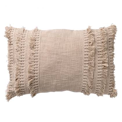 FARA - Sierkussen van katoen 40x60 cm Pumice Stone - beige