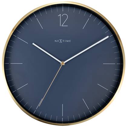NeXtime Essential Blauwe Wandklok Ø 34 cm