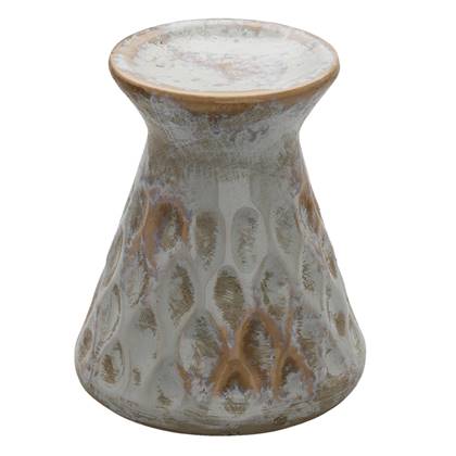 Clayre & Eef Kandelaar  Ø 14x16 cm Grijs Keramiek Rond