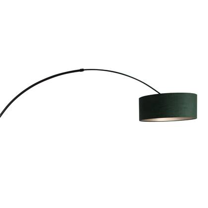 Steinhauer Sparkled vloerlamp zwart met groene lampenkap 230 cm hoog