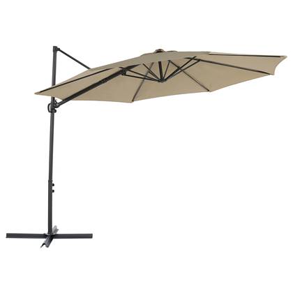 Beliani - SAVONA II - Zweefparasol - Taupe - Polyester