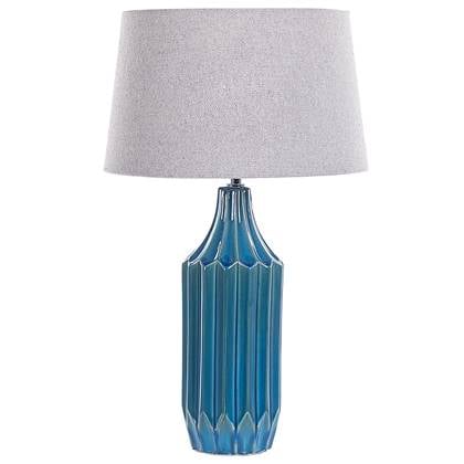 Beliani - ABAVA - Tafellamp - Blauw - Keramiek