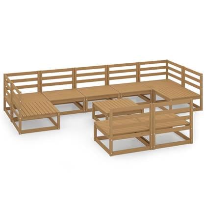 vidaXL-10-delige-Loungeset-massief-grenenhout