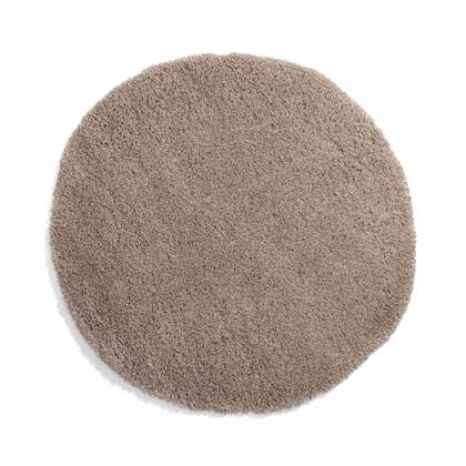 Tapeso Rond hoogpolig vloerkleed - Cozy Shaggy - beige - 240 cm rond