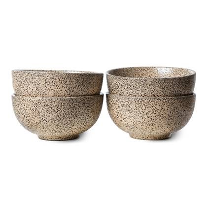 HKliving Gradient Ceramics Kom Ø 13 cm Set van 4