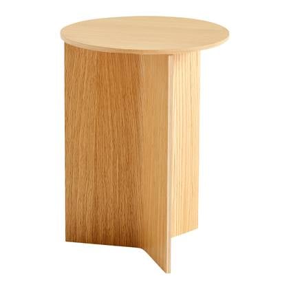 HAY Slit Table Wood Round Bijzettafel - Ã 35 cm - Oak