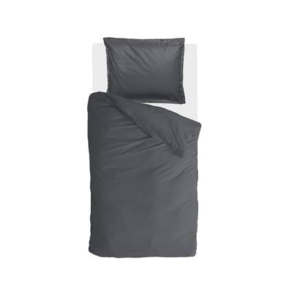 Walra - Dekbedovertrek Vintage Satin - 140x220 - Antraciet Grijs