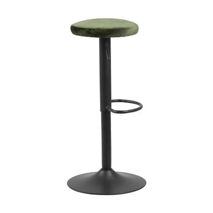 Lisomme Emma velvet barkruk donker - 80 cm Groen