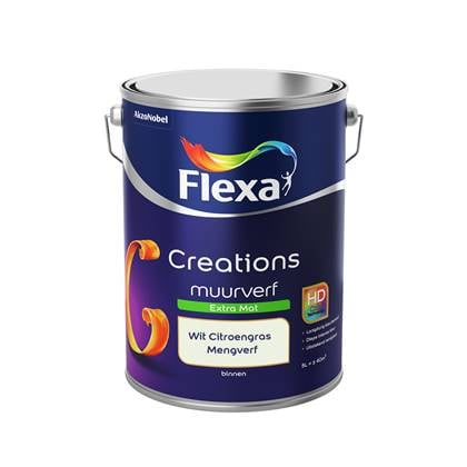 Flexa Creations Muurverf Extra Mat Wit Citroengras 5 liter