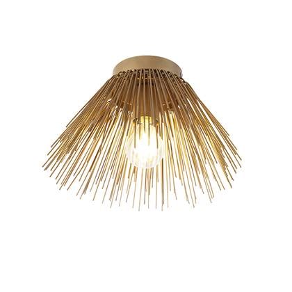 QAZQA Plafondlamp broom Goud-messing Landelijk D 30cm