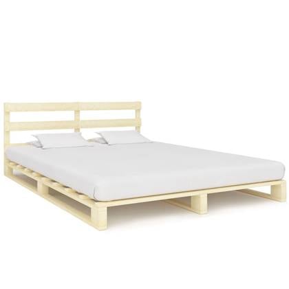 vidaXL Bedframe pallet massief grenenhout 180x200 cm