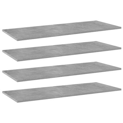 vidaXL-Wandschappen-4-st-100x40x1,5-cm-spaanplaat-betongrijs