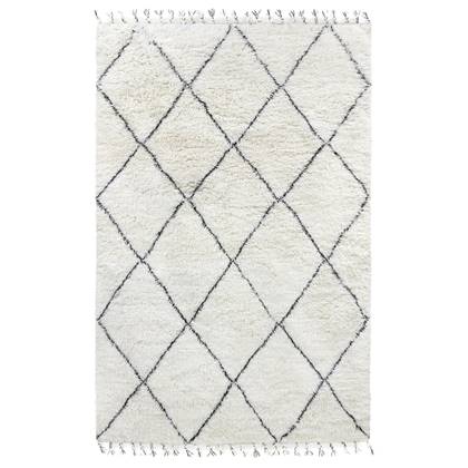 HKliving Amazigh Vloerkleed White