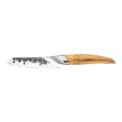 Forged Katai Santokumes 14 cm Bruin, Zilver