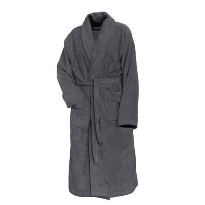 LINNICK Pure Badjas Velours dark grey XXL Antraciet