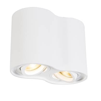 QAZQA Moderne spot kantelbaar - Rondoo Duo Wit