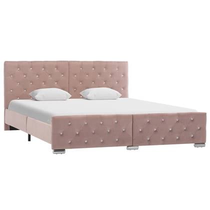 vidaXL Bedframe Roze 160 x 200 cm