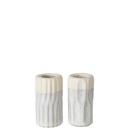 Dulaire Design Kandelaar Grijs|Beige 2 st. 7 cm