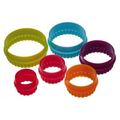 ColourWorks - Set van 6 uitstekers - dubbelzijdig cirkel|rond - Colour