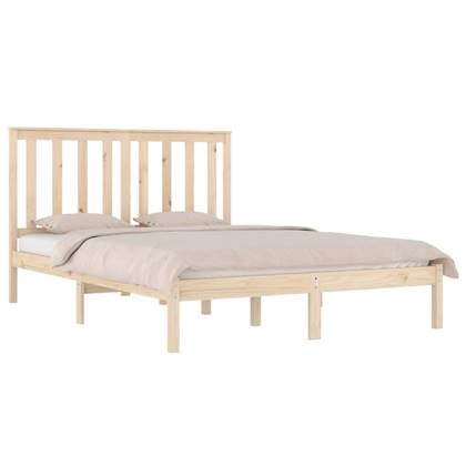 vidaXL Bedframe massief grenenhout 150x200 cm