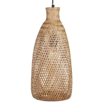 Beliani - LWELA - Hanglamp - Lichte houtkleur - Bamboehout