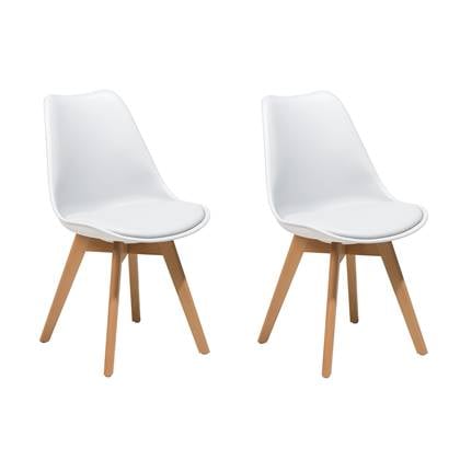 Beliani DAKOTA Set van 2 stoelen Wit