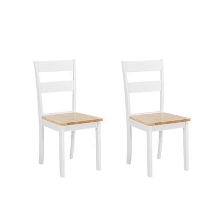 Beliani GEORGIA Set van 2 stoelen wit