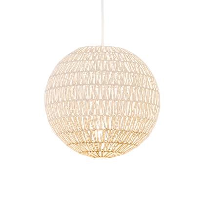 QAZQA Retro hanglamp wit 40 cm - Lina Ball 40