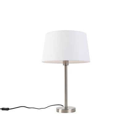 QAZQA Tafellamp simplo Wit Modern D 320mm