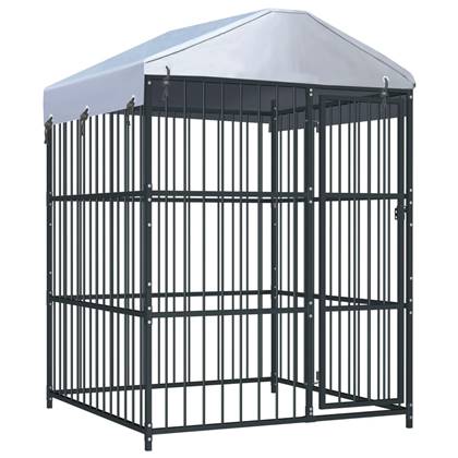 vidaXL Hondenkennel voor buiten met dak 150x150x200 cm