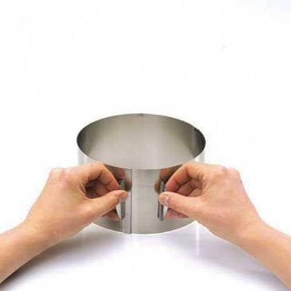 Gefu - Verstelbare kookring | taartring, 8.5cm - Gefu Zilver
