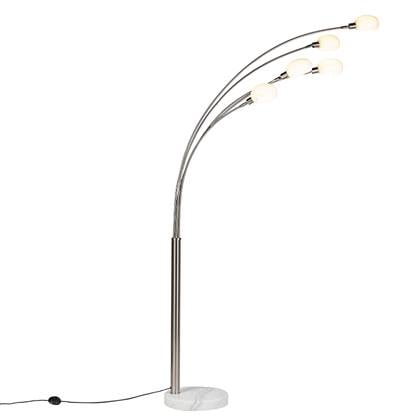 QAZQA Vloerlamp sixties marmo - Staal - Design - L 1240mm afbeelding