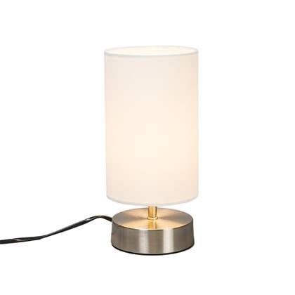 QAZQA Moderne tafellamp wit rond 12 cm - Milo 2 afbeelding