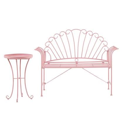 Beliani - CAVINIA - Bistroset voor 2 - Roze - Metaal