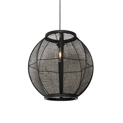 QAZQA Oosterse hanglamp zwart 46 cm - Rob