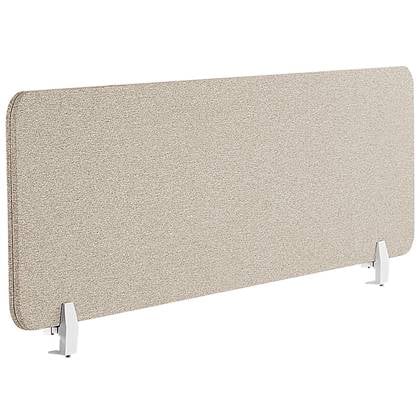 Beliani - WALLY - Bureauscherm - Beige - 130 cm - Polyester