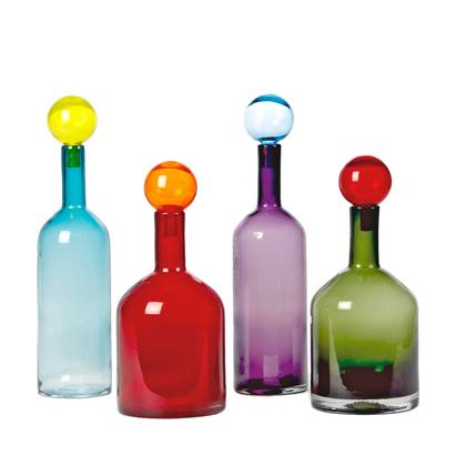 Pols Potten Bubbles & Bottles Multi Karaffen Set van 4