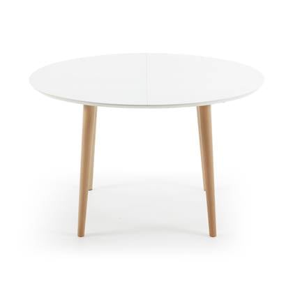 Kave Home Oqui Eettafel Uitschuifbaar - 120/200 x 90 cm - Wit