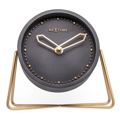 NeXtime Cross Table Tafelklok Ø 17,5 cm Koper, Zwart